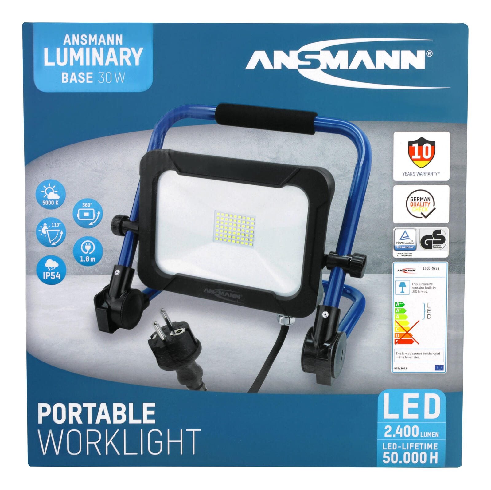 ANSMANN FL2400AC Baustrahler 30 W blau/schwarz