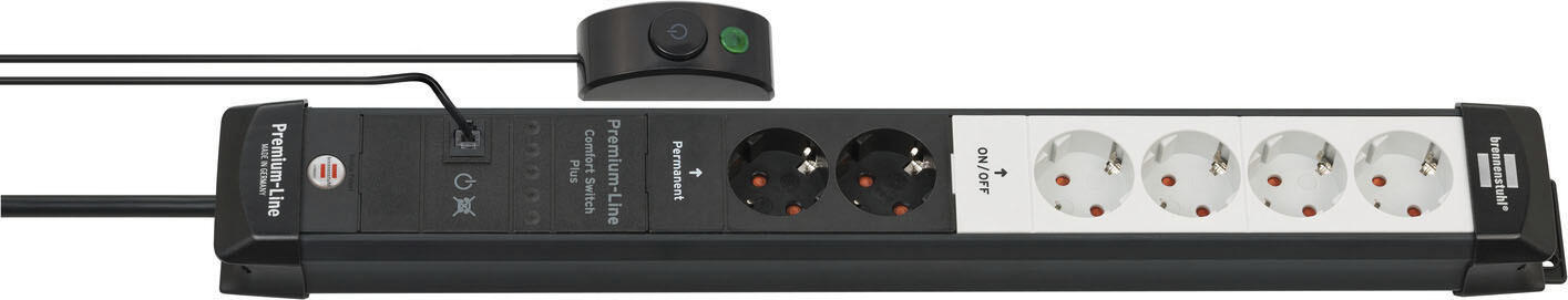 brennenstuhl Steckdosenleiste mit Fußschalter Premium-Line Comfort Switch Plus 3 m