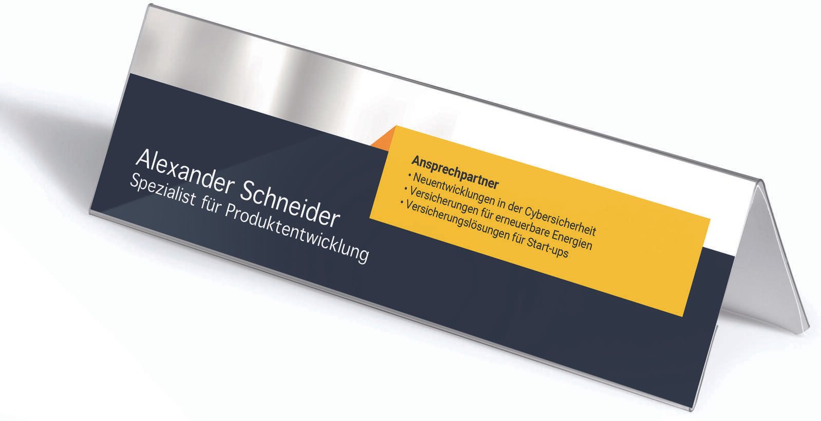 DURABLE Tischnamensschilder transparent 29.7 cm x 10.5 cm