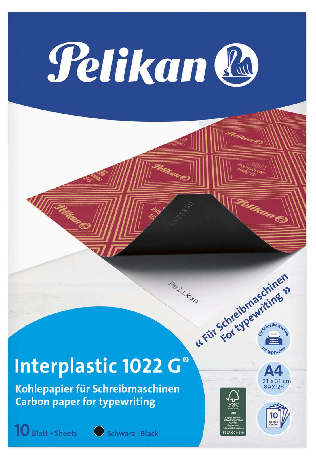 Pelikan Kohlepapier interplastic 1022 G® 401026 schwarz