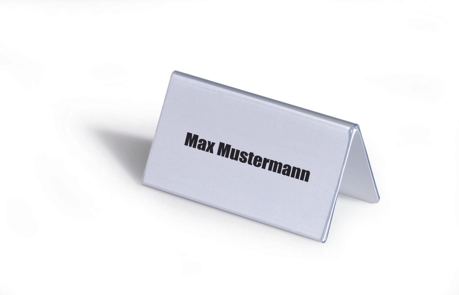 DURABLE Tischnamensschilder transparent 10 cm x 5.2 cm