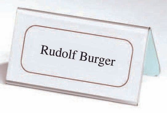 DURABLE Tischnamensschilder transparent 10 cm x 5.2 cm