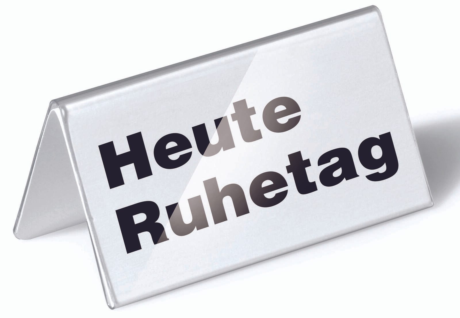 DURABLE Tischnamensschilder transparent 10 cm x 5.2 cm