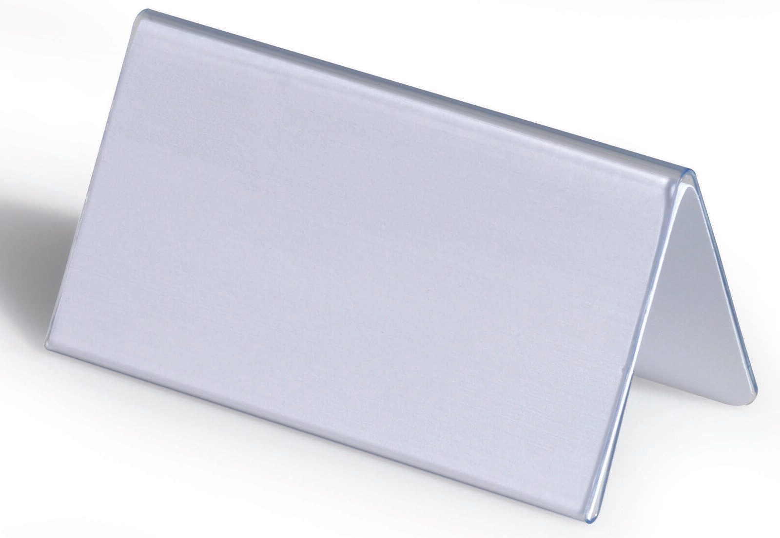 DURABLE Tischnamensschilder transparent 10 cm x 5.2 cm