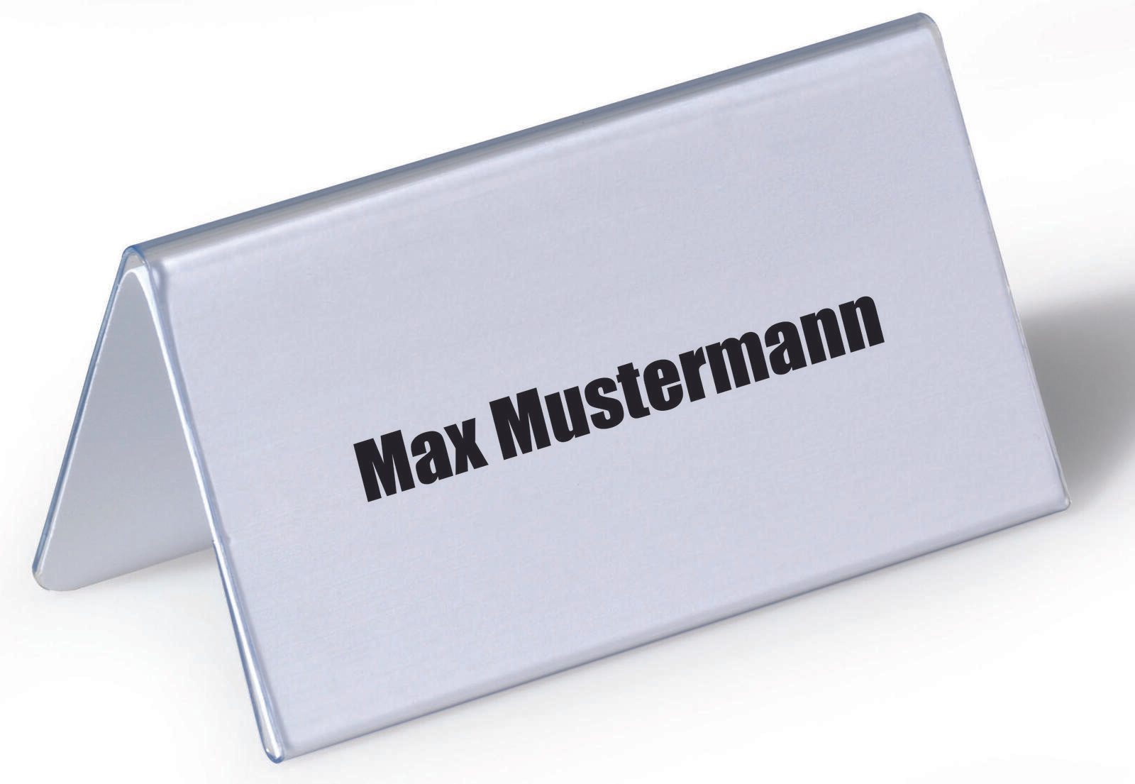 DURABLE Tischnamensschilder transparent 10 cm x 5.2 cm