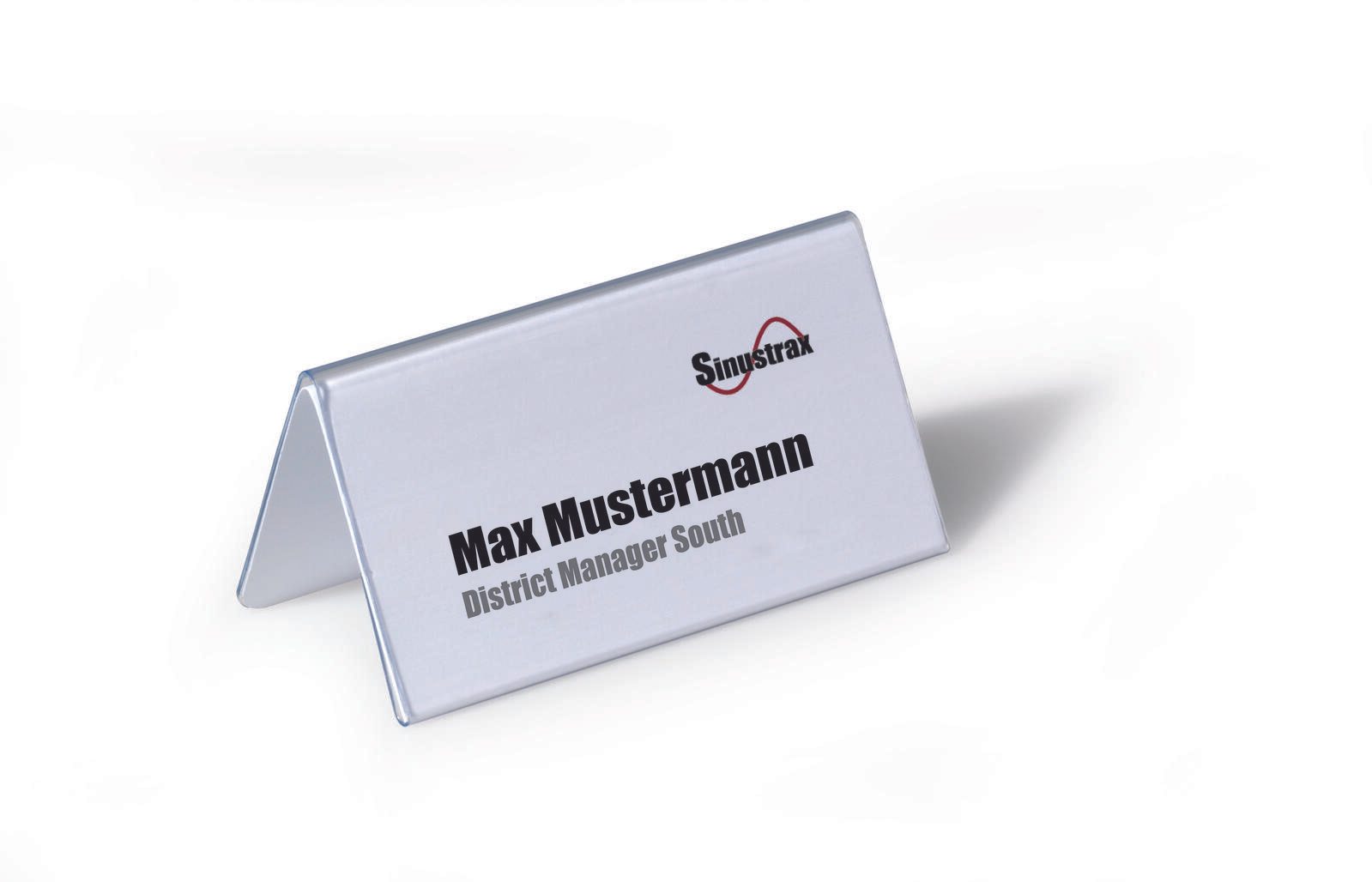 DURABLE Tischnamensschilder transparent 10 cm x 5.2 cm