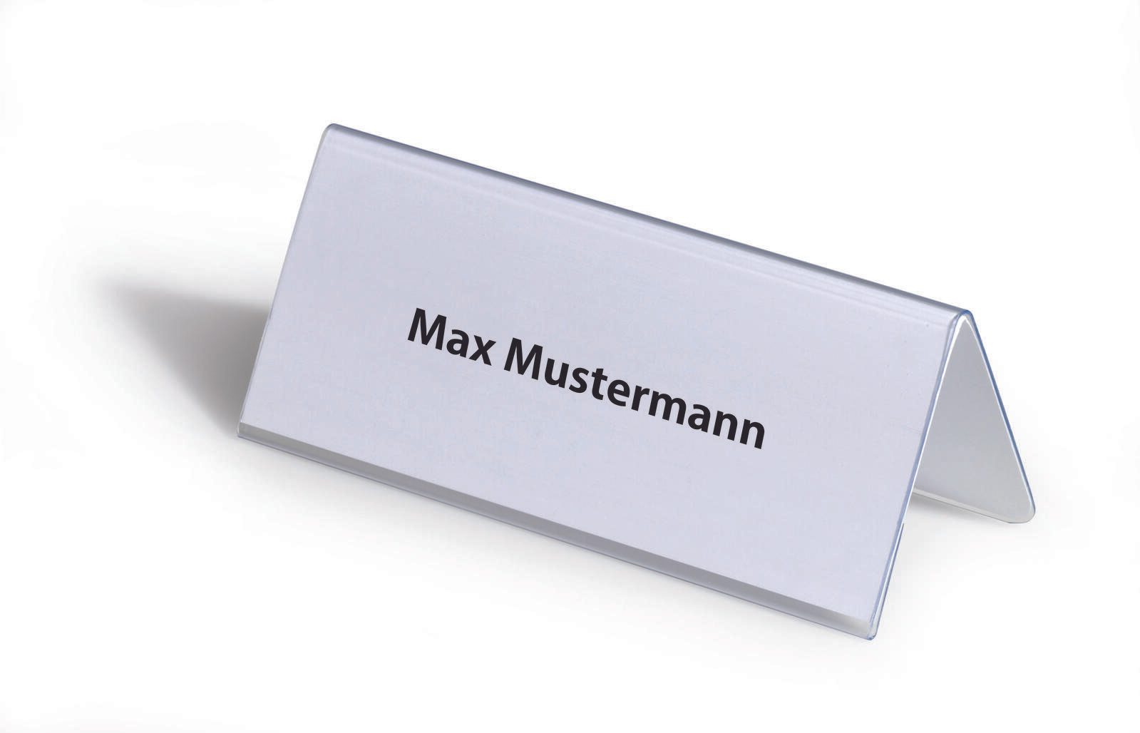DURABLE Tischnamensschilder transparent 15 cm x 6.1 cm