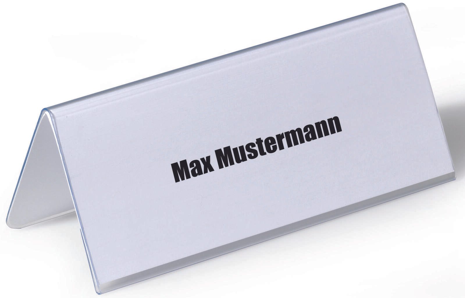 DURABLE Tischnamensschilder transparent 15 cm x 6.1 cm
