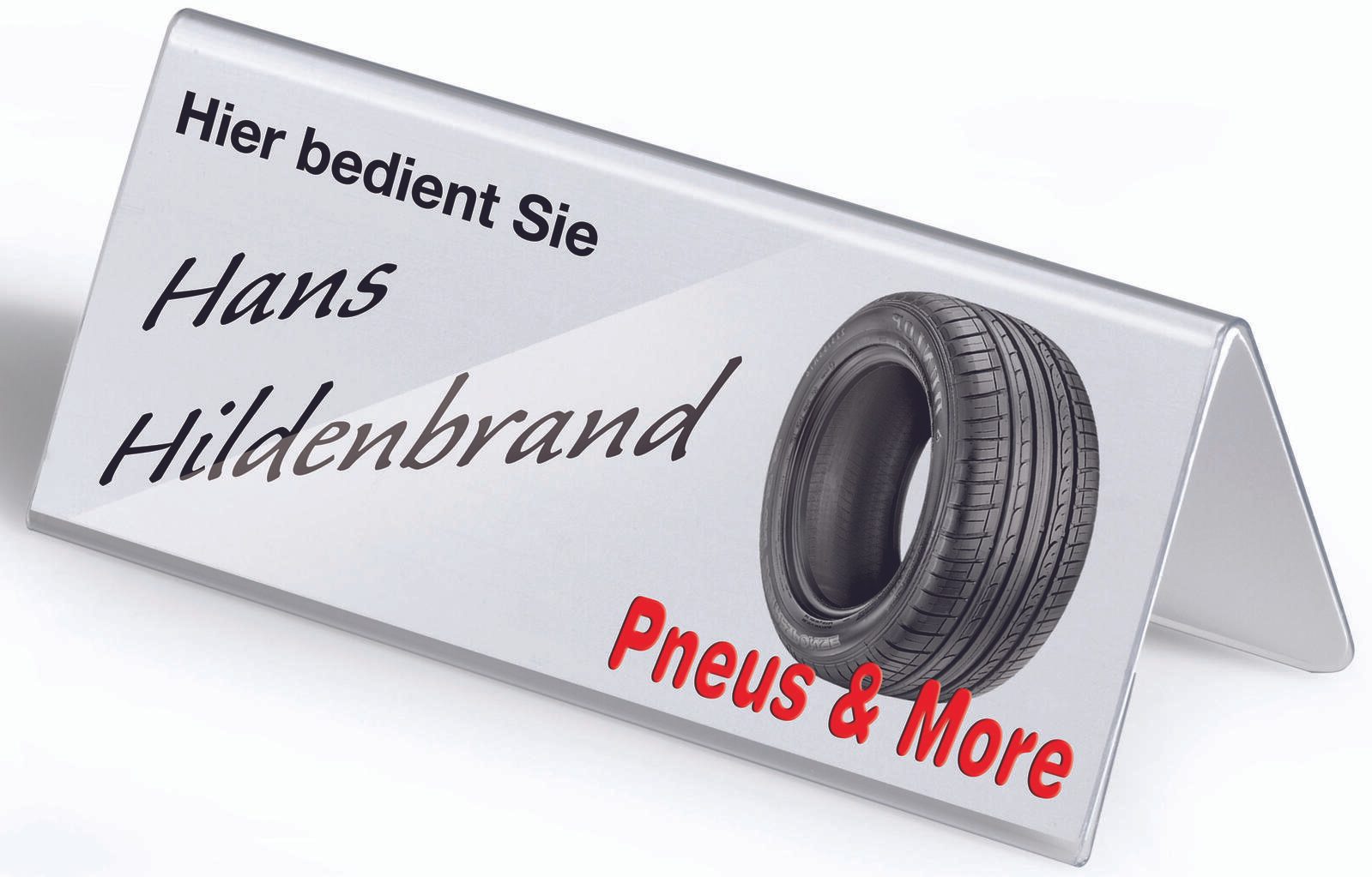 DURABLE Tischnamensschilder transparent 15 cm x 6.1 cm
