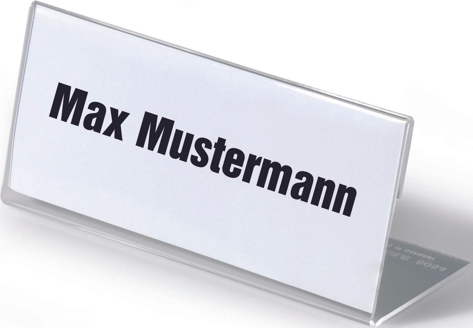 DURABLE Tischnamensschilder transparent 15 cm x 6.1 cm