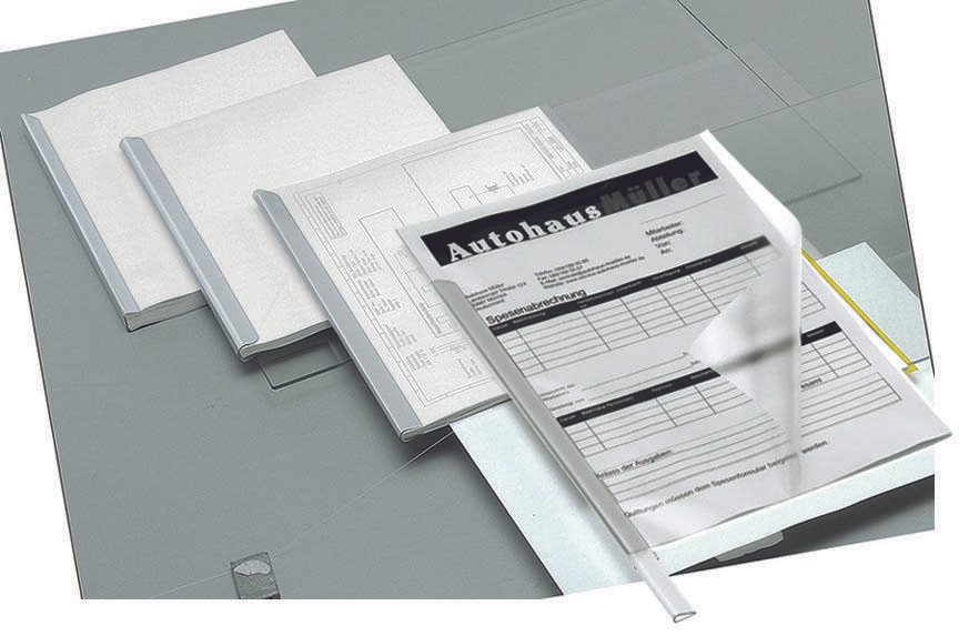DURABLE Klemmschienen DIN A4 1.2 cm transparent
