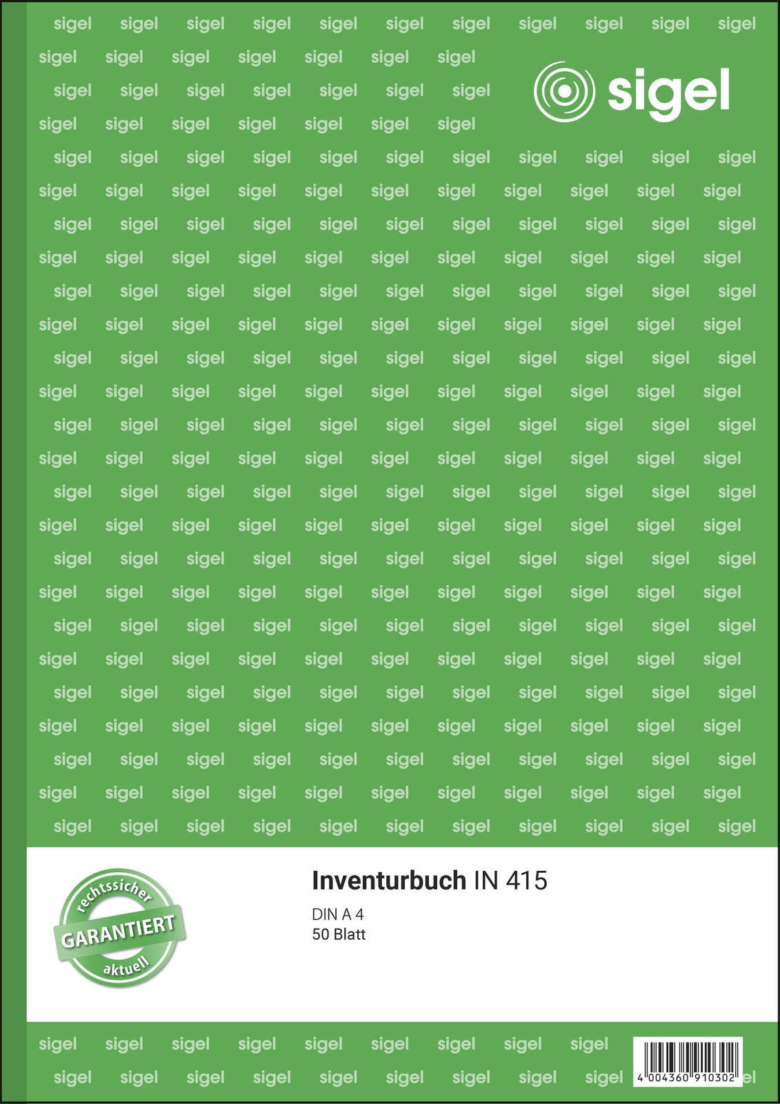 SIGEL Inventurbuch DIN A4 1x 50 Seiten