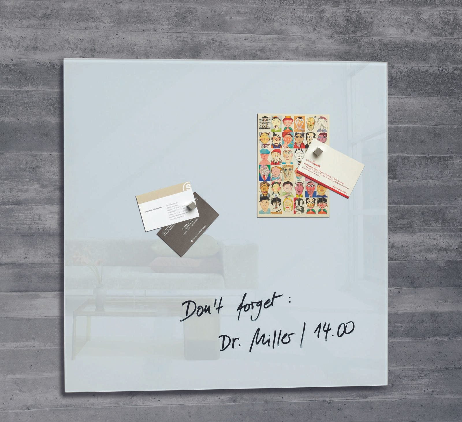 SIGEL Glas-Magnettafel artverum® 48,0 x 48,0 cm weiß