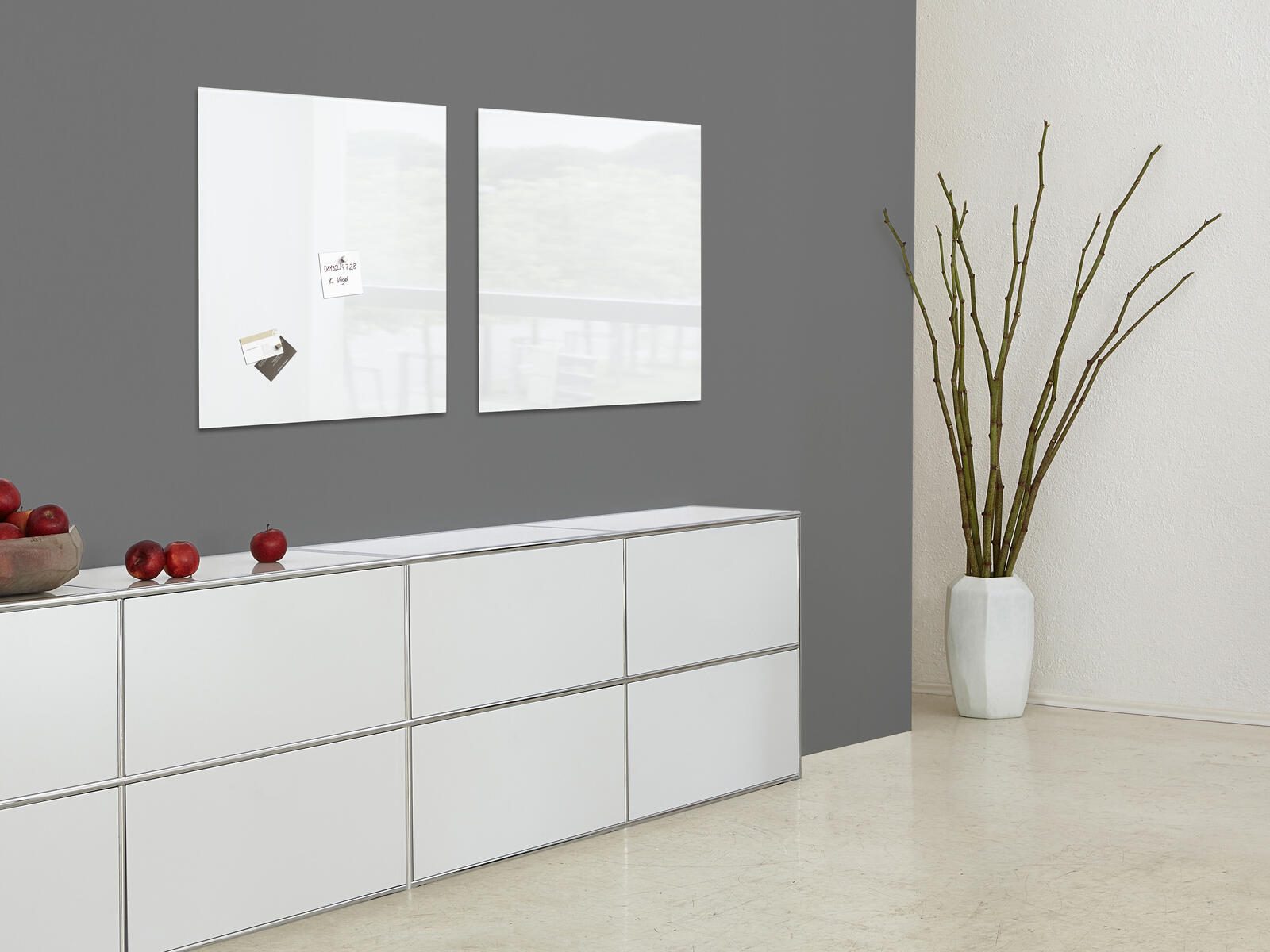 SIGEL Glas-Magnettafel artverum® 48,0 x 48,0 cm weiß