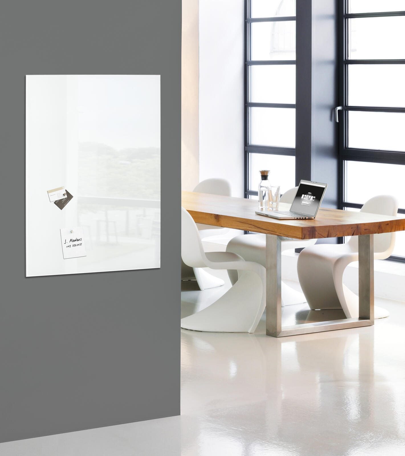 SIGEL Glas-Magnettafel artverum® 60,0 x 40,0 cm weiß