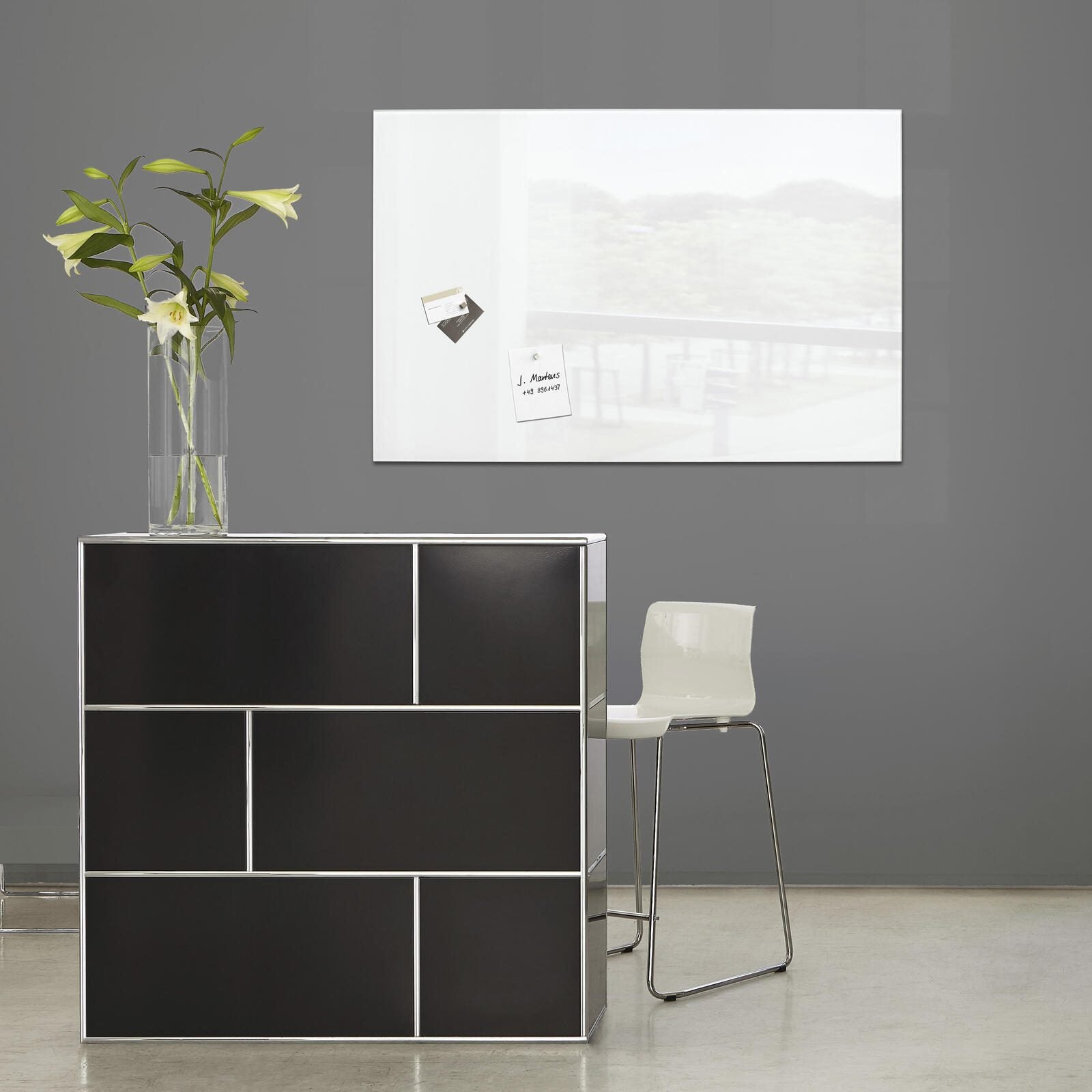 SIGEL Glas-Magnettafel artverum® 78,0 x 48,0 cm weiß