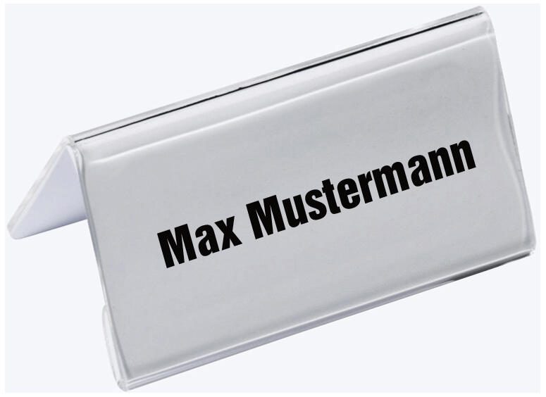 DURABLE Tischnamensschilder transparent 10 cm x 5.2 cm