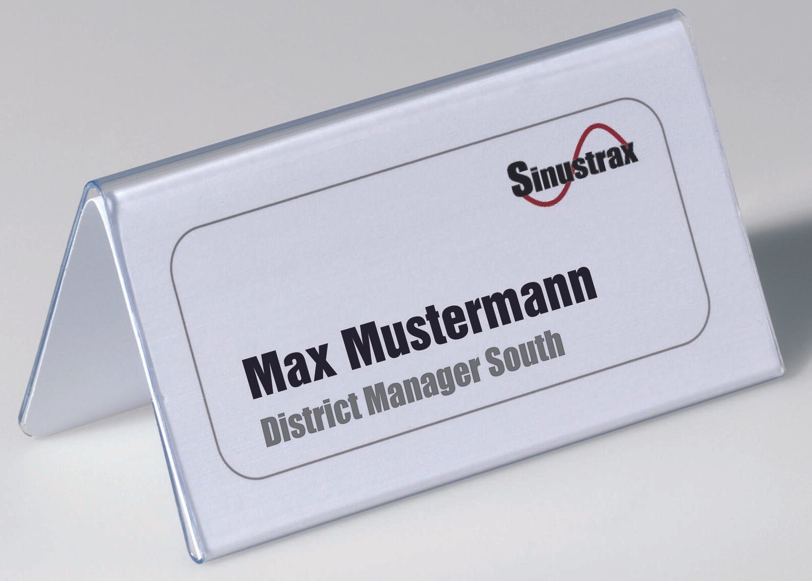 DURABLE Tischnamensschilder transparent 10 cm x 5.2 cm