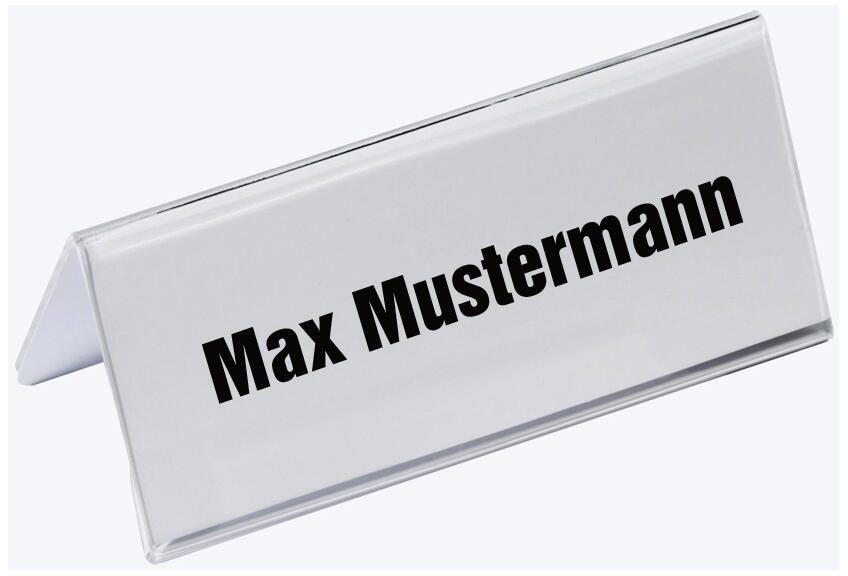 DURABLE Tischnamensschilder transparent 15 cm x 6.1 cm