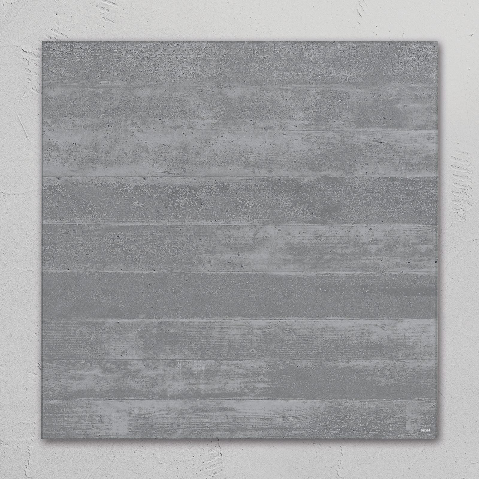 SIGEL Glas-Magnettafel artverum® 48,0 x 48,0 cm Design Sichtbeton