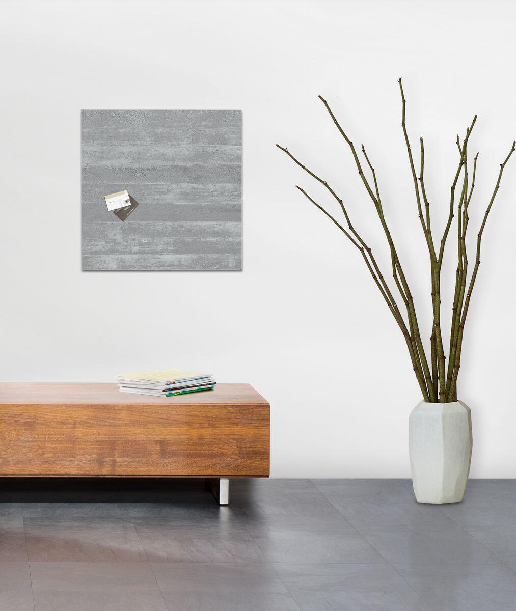 SIGEL Glas-Magnettafel artverum® 48,0 x 48,0 cm Design Sichtbeton