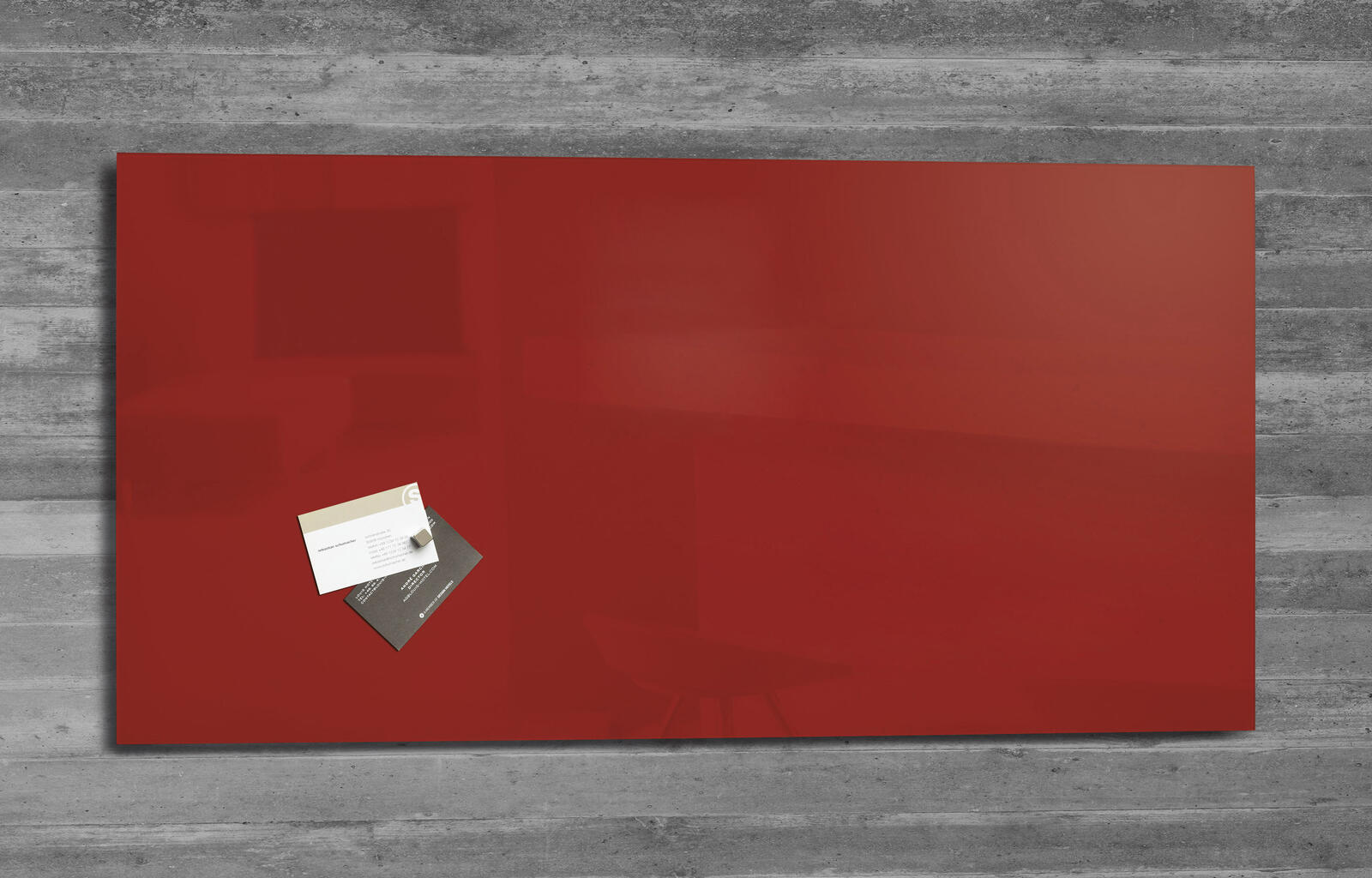 SIGEL Glas-Magnettafel artverum® 91,0 x 46,0 cm rot