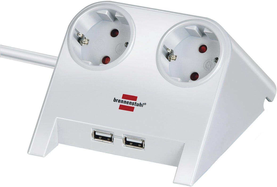 brennenstuhl Tischsteckdose Desktop-Power USB-Charger 1.8 m