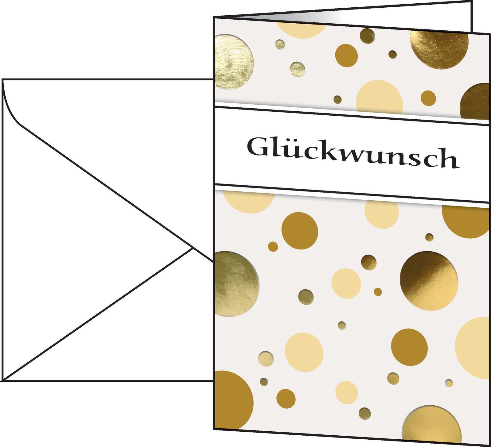 SIGEL Glückwunschkarten Golden Bubble DIN A6