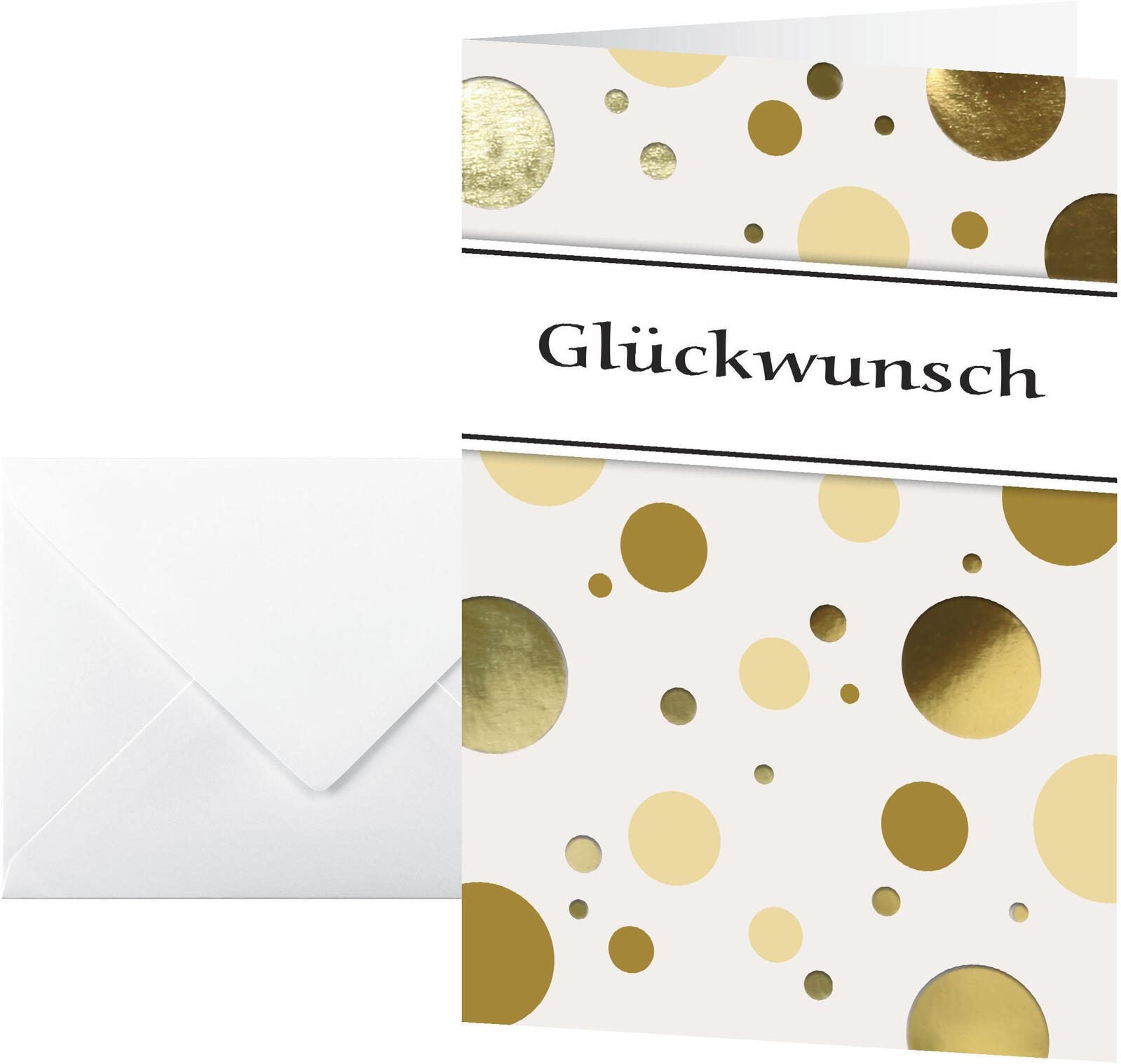 SIGEL Glückwunschkarten Golden Bubble DIN A6