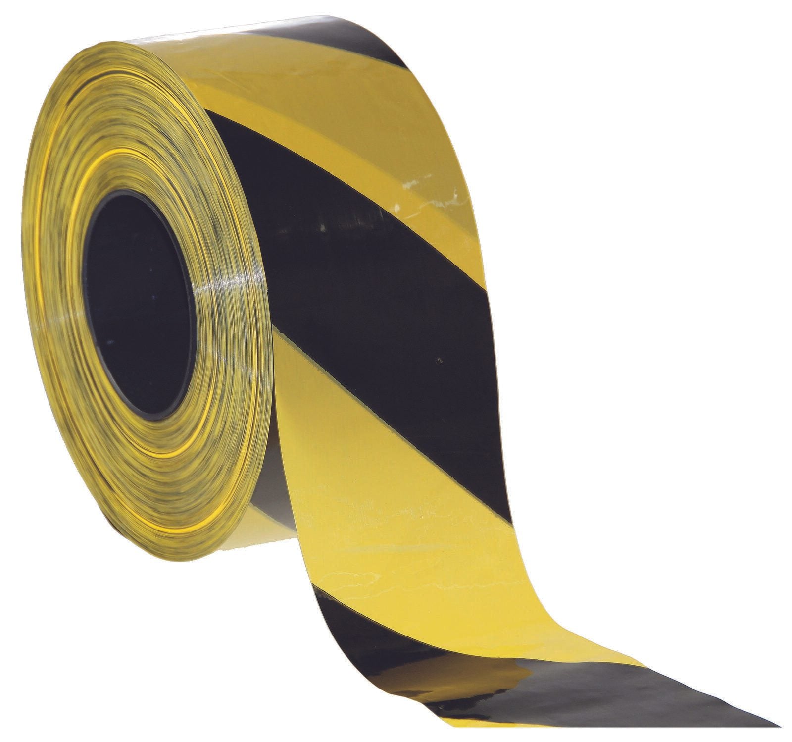 Absperrband 80 mm x 500 m gelb, schwarz