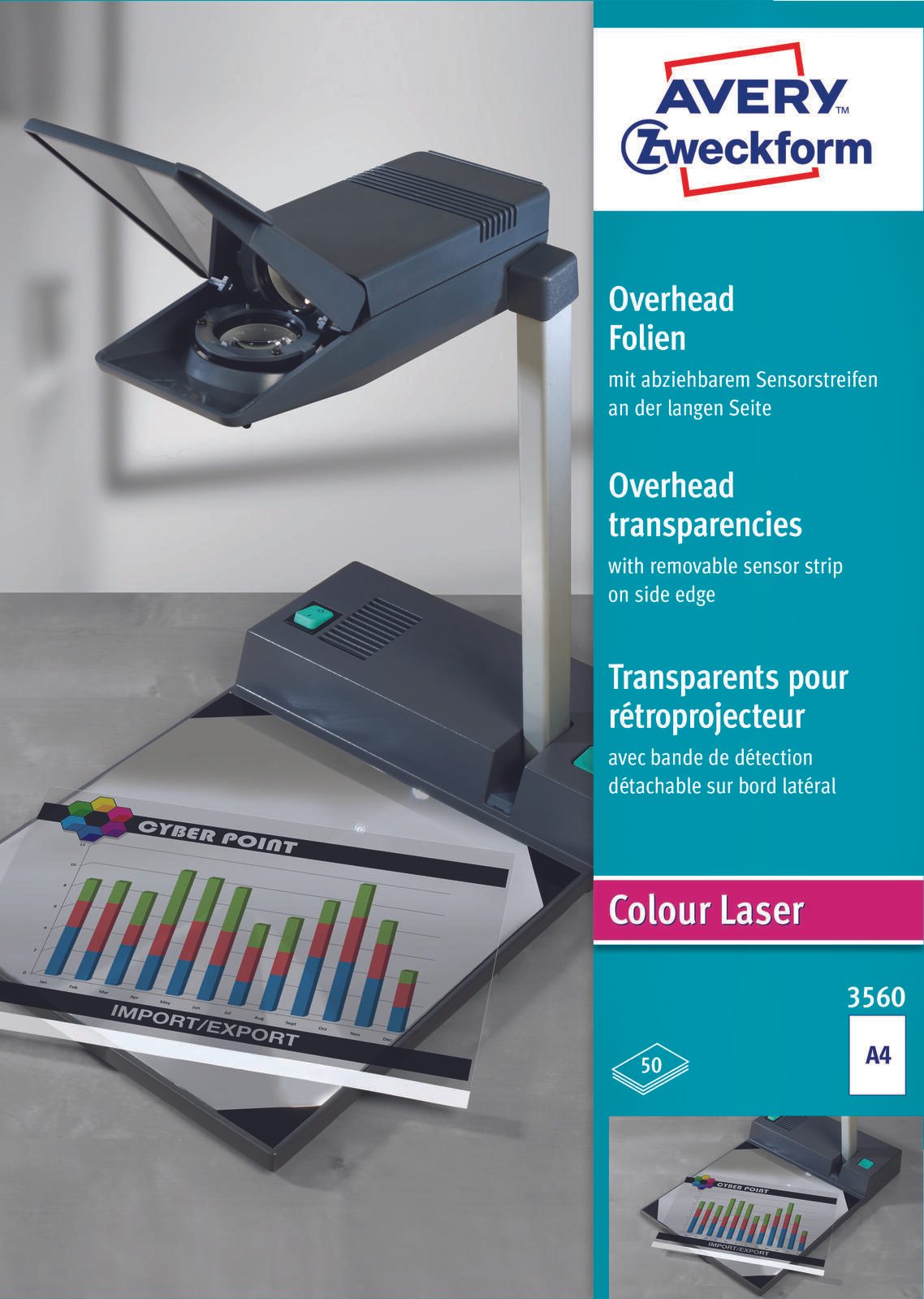 AVERY Zweckform Laserfolien 3560 transparent