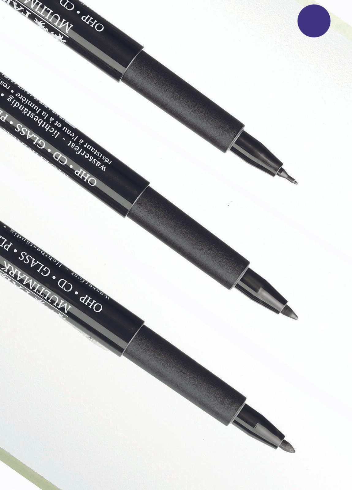 FABER-CASTELL Multimark 1513 F permanent Folienstifte-Set 0.6 mm Mehrfarbig