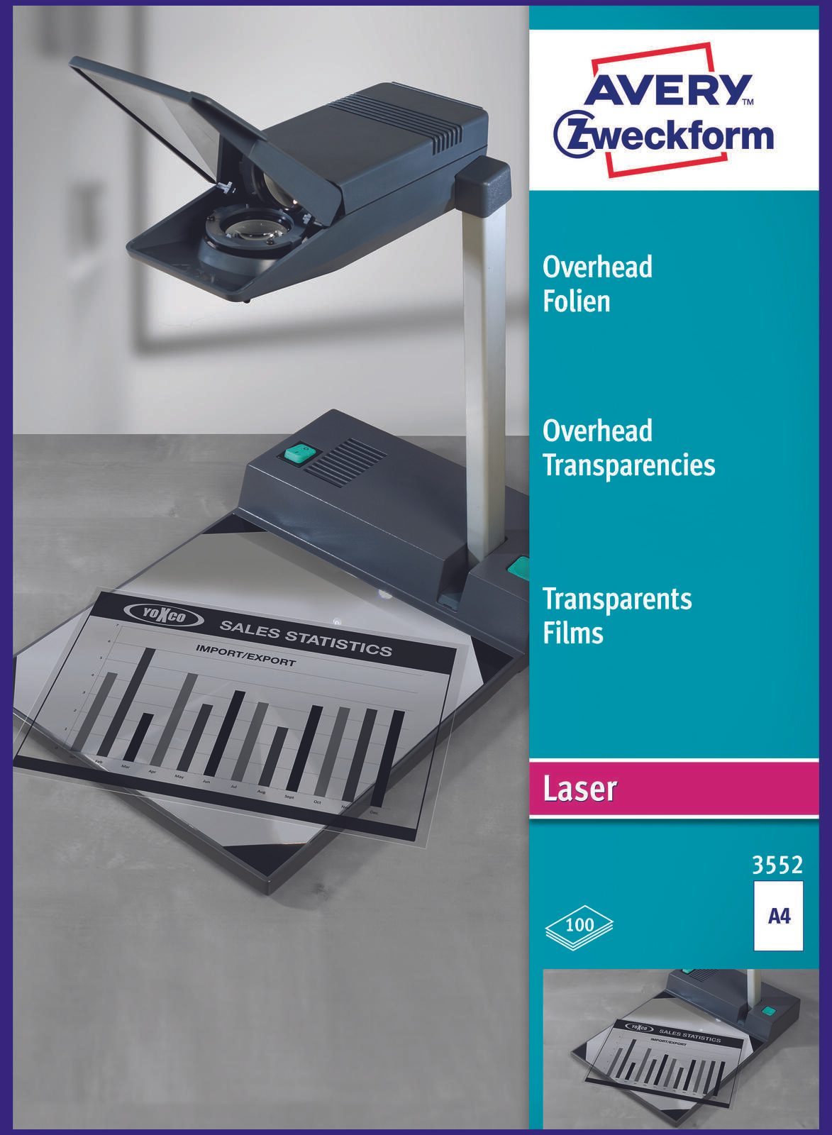 AVERY Zweckform Laserfolien 3552 transparent