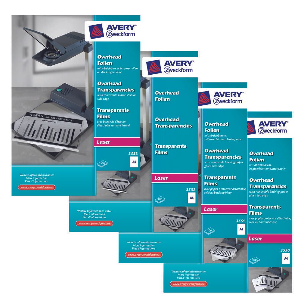 AVERY Zweckform Laserfolien 3552 transparent
