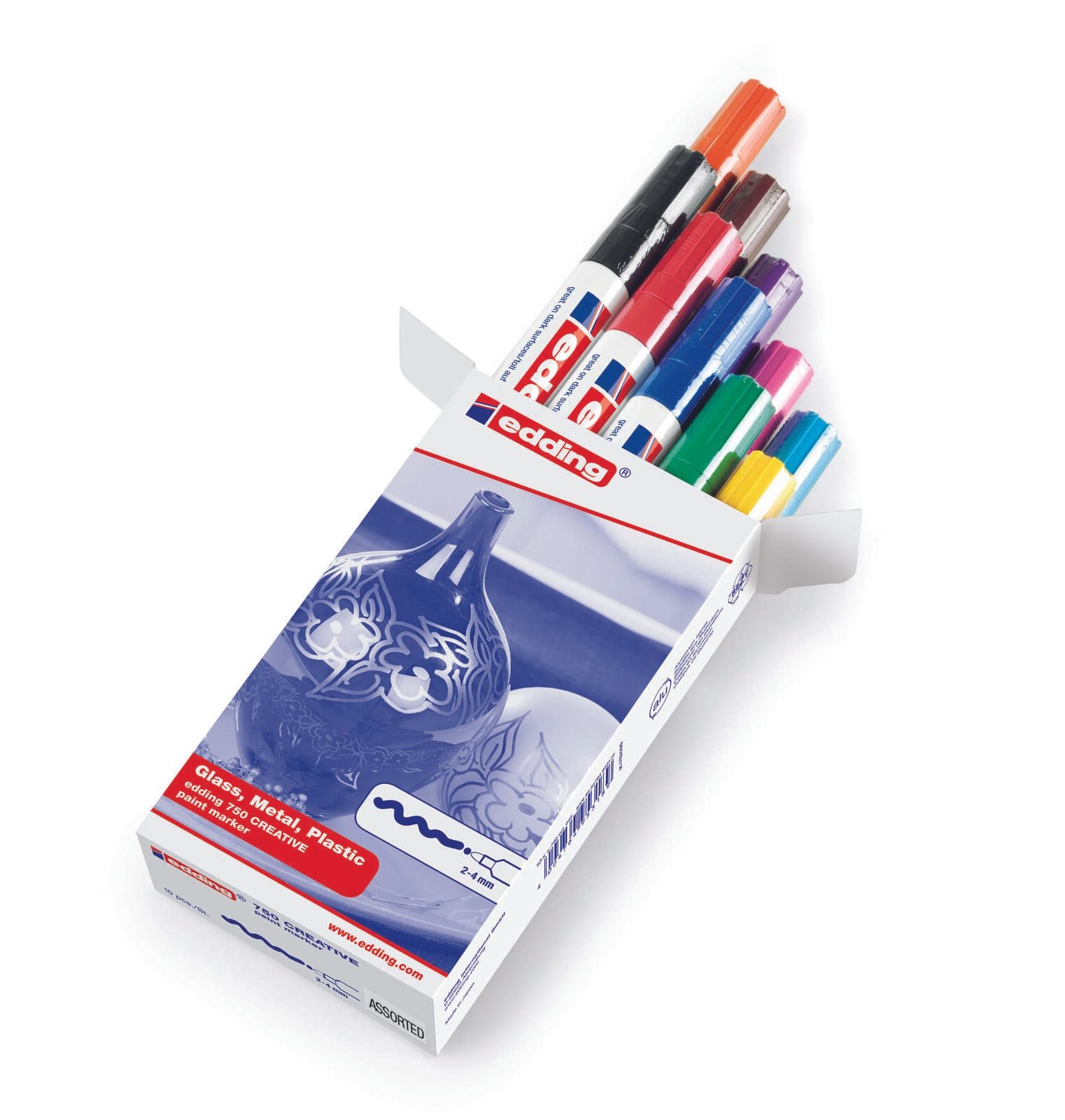 edding 750 Lackmarker 2.0 - 4.0 mm Mehrfarbig