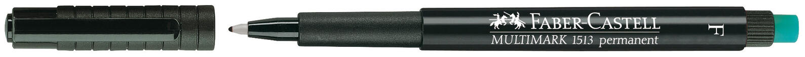 FABER-CASTELL Multimark 1513 F permanent Folienstifte 0.6 mm Schwarz