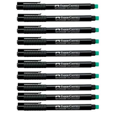 FABER-CASTELL Multimark 1513 F permanent Folienstifte 0.6 mm Schwarz