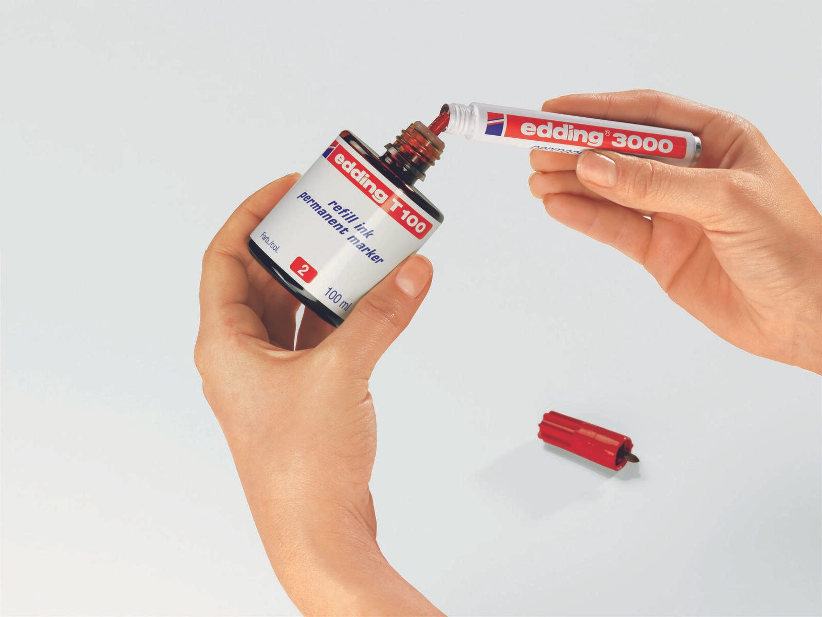 edding Nachfülltusche rot