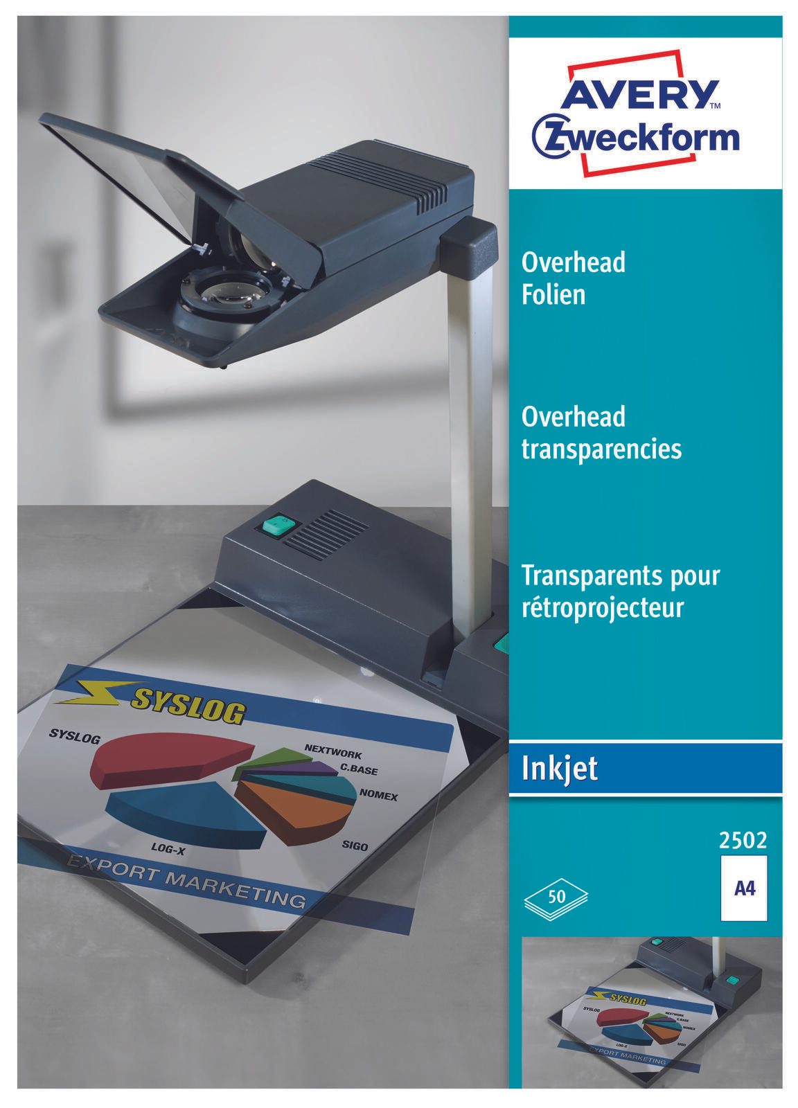 AVERY Zweckform InkJetfolien 2502 transparent