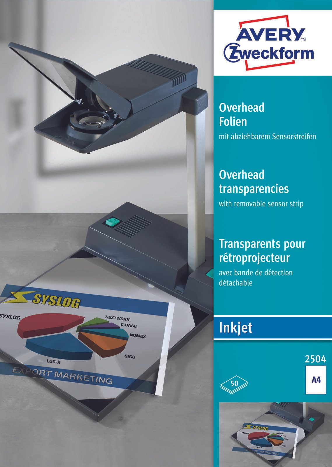 AVERY Zweckform InkJetfolien 2504 transparent