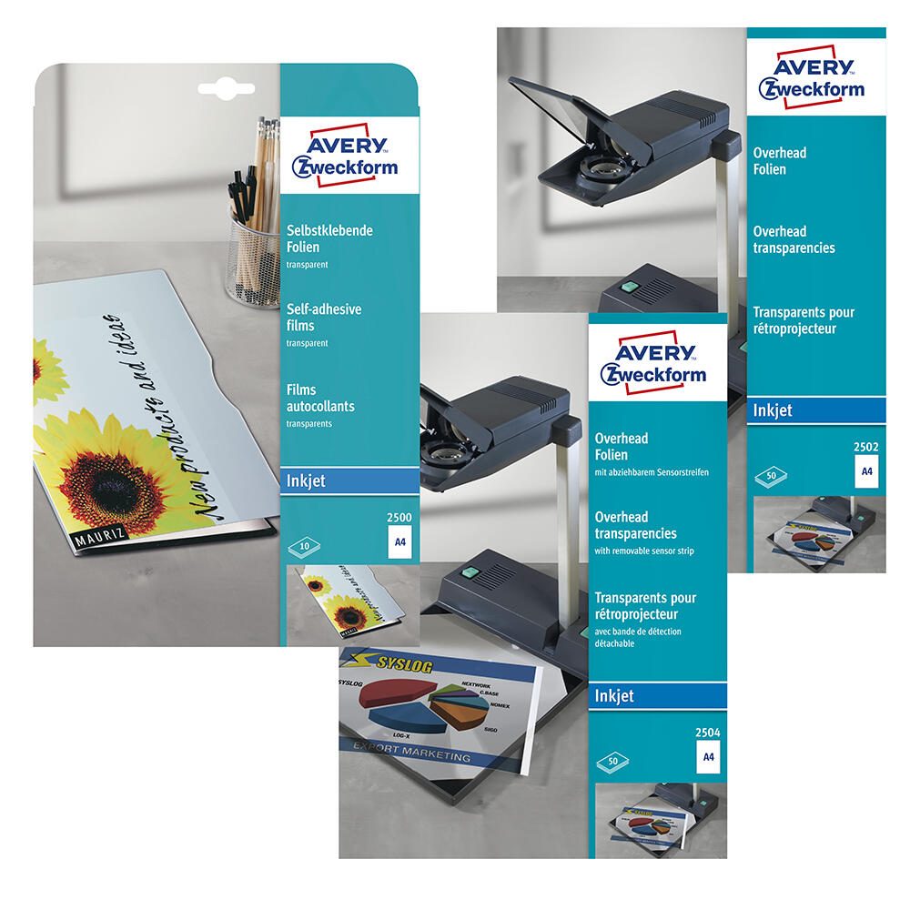 AVERY Zweckform InkJetfolien 2504 transparent