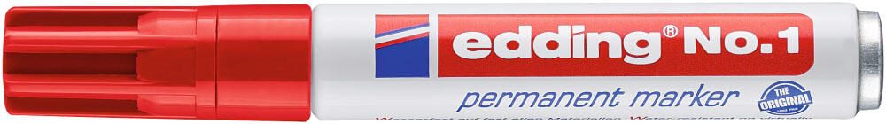 edding No. 1 Permanentmarker 1.0 - 5.0 mm Rot