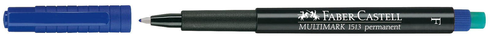 FABER-CASTELL Multimark 1513 F permanent Folienstifte 0.6 mm Blau