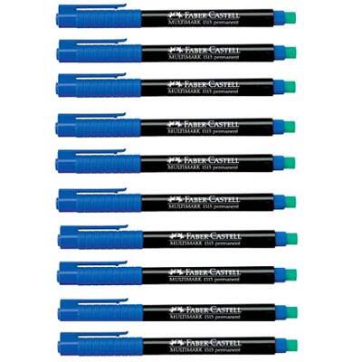 FABER-CASTELL Multimark 1513 F permanent Folienstifte 0.6 mm Blau