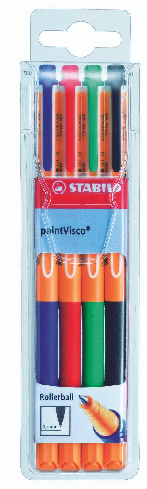 STABILO pointVisco Gelschreiber 0.5 mm, Schreibfarbe: Mehrfarbig