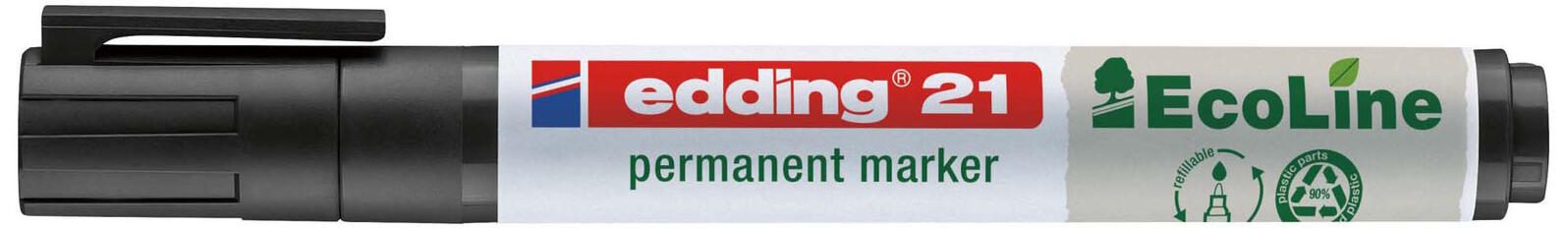 edding 21 EcoLine Permanentmarker 1.5 - 3.0 mm Schwarz