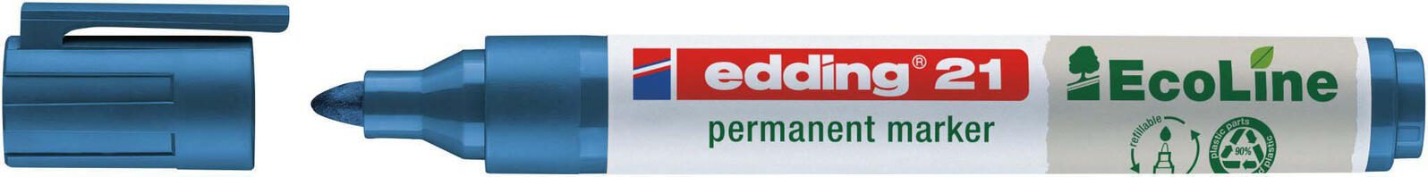 edding 21 EcoLine Permanentmarker 1.5 - 3.0 mm Blau