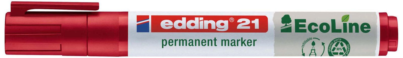 edding 21 EcoLine Permanentmarker 1.5 - 3.0 mm Rot