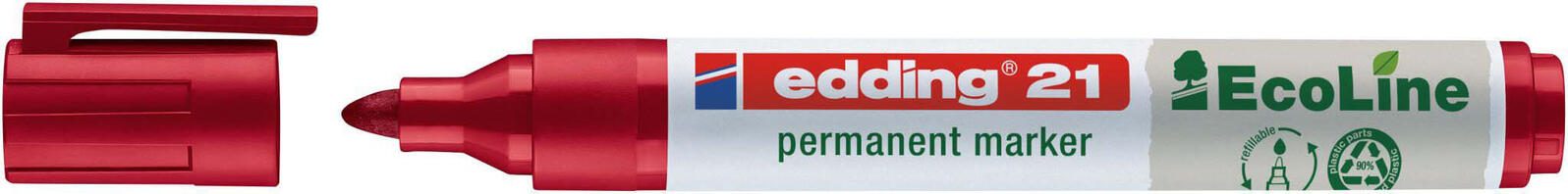 edding 21 EcoLine Permanentmarker 1.5 - 3.0 mm Rot