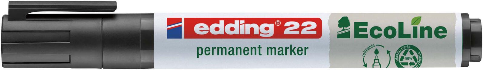edding 22 EcoLine Permanentmarker 1.0 - 5.0 mm Schwarz